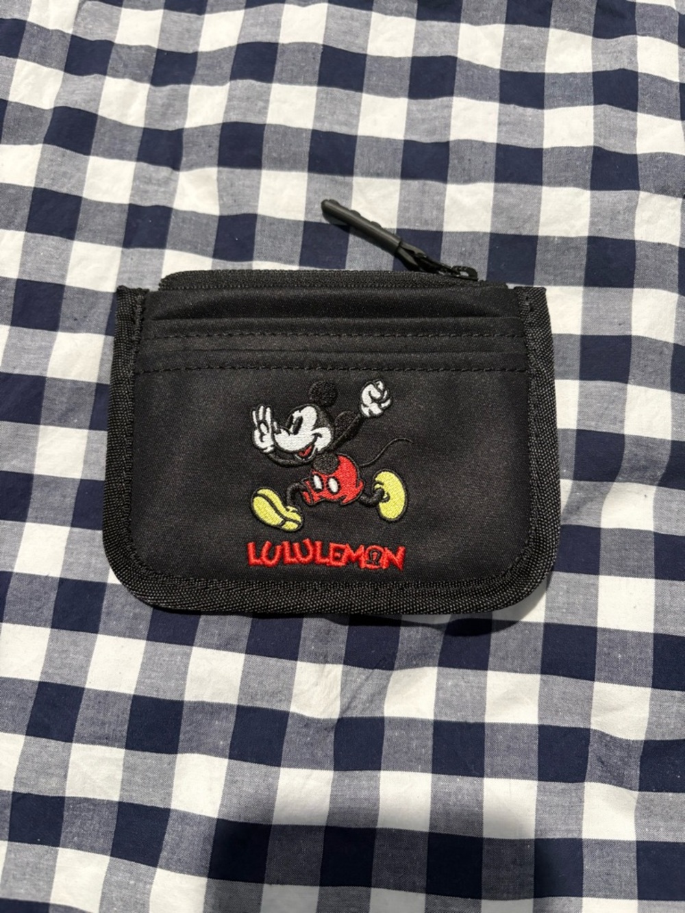 Disney Black Card Wallet with Red Logos